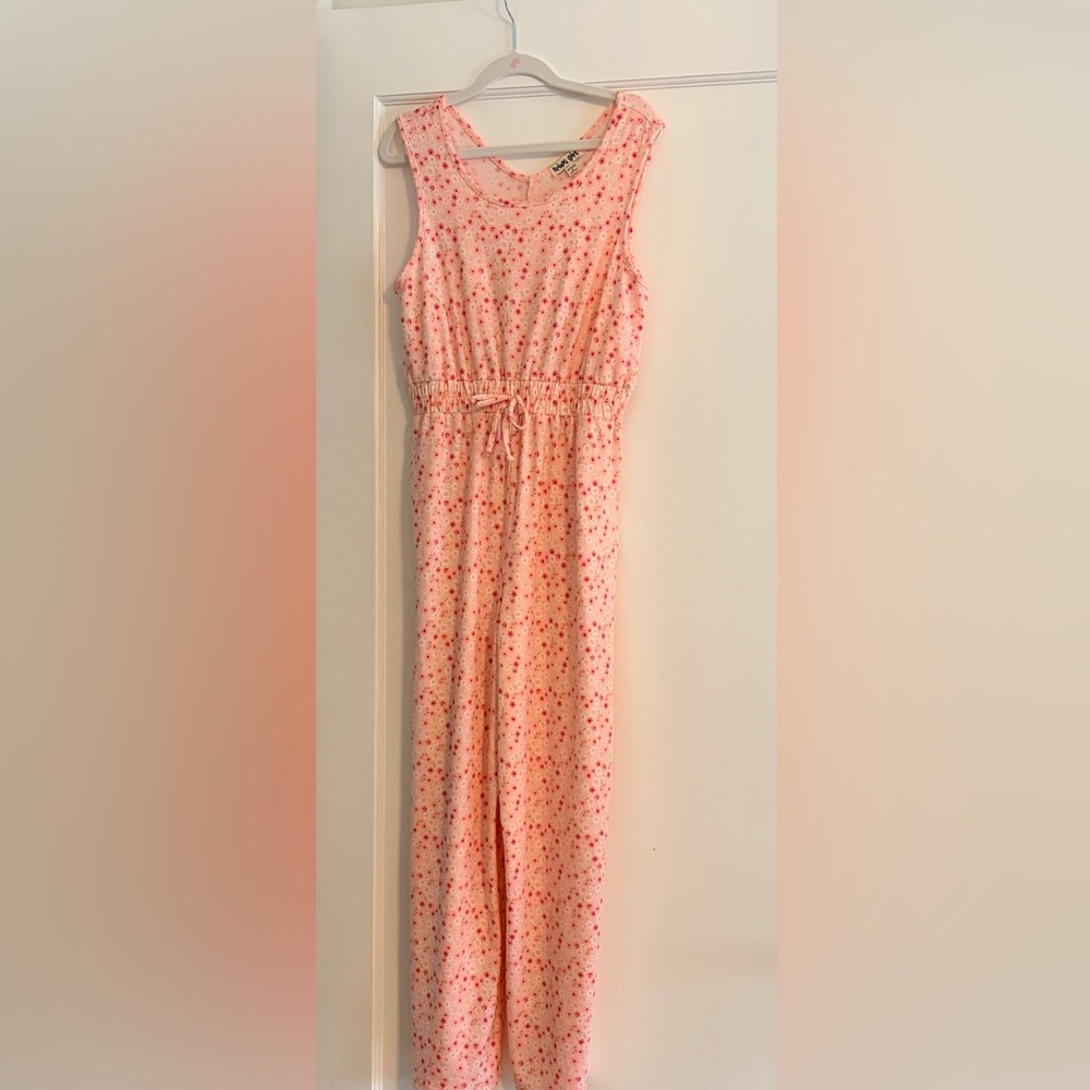 Trixxi Girl Pink Floral Jumpsuit – Girls Size M (10/12)